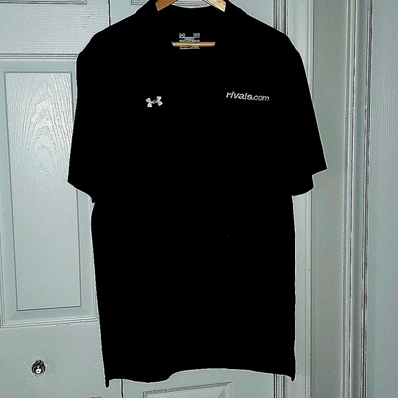 Under Armour Other - LG. Under Armor Heat Gear Loose Fit Black Polo EUC